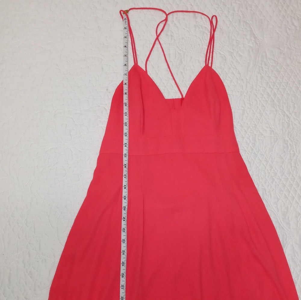 EXPRESS CASUAL DRESS SPAGUETHI STRAPS CORAL LINED - Picture 11 of 14